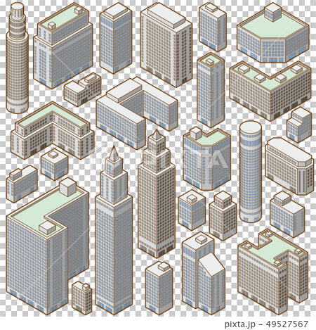Illustration of various buildings Illustration of various buildings 49527567