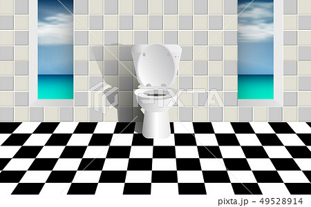 Beach bathroom interior decoration	 49528914