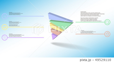 3D illustration infographic template with embossed 49529110