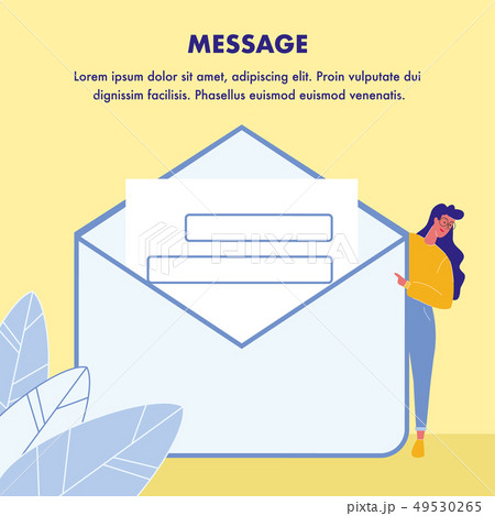 Message Vector Poster Template with Text Space 49530265
