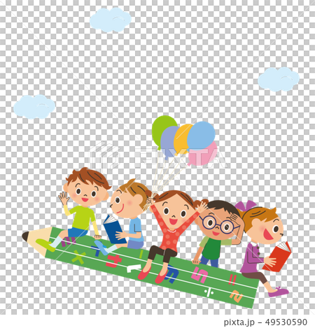 鉛筆に座る子供達 鉛筆に座る子供達 49530590