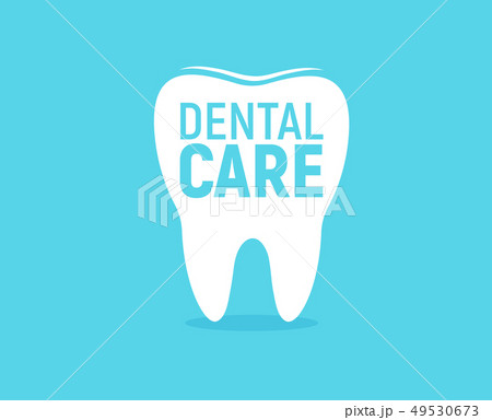 Dental care icon. Tooth Enamel protection. Flat logo template. Modern emblem idea. Concept design 49530673