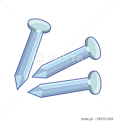 Steel nail isolated illustration on white 49532169