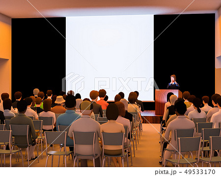 話を聞くために集まる人々 話を聞くために集まる人々 49533170