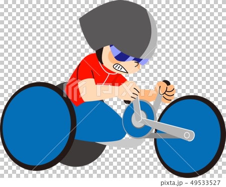 パラスポーツ 自転車 イラストのイラスト素材