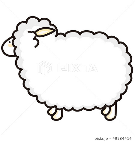 かわいい羊のイラストのイラスト素材