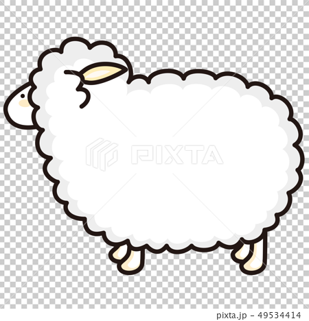 かわいい羊のイラストのイラスト素材