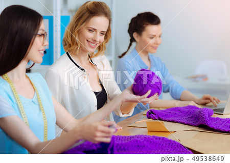 Three females looking at soft clew Three females looking at soft clew 49538649