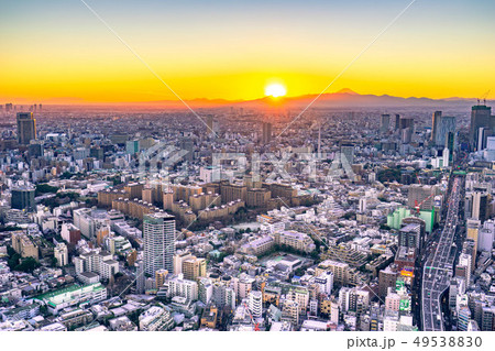 六本木ヒルズからの展望 夕焼け 朝焼け イメージ 【東京都】 六本木ヒルズからの展望 夕焼け 朝焼け イメージ 【東京都】 49538830