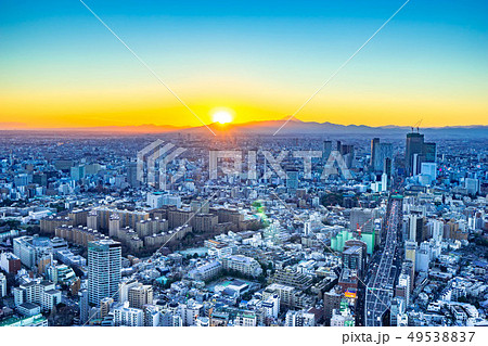 六本木ヒルズからの展望 夕焼け 朝焼け イメージ 【東京都】 六本木ヒルズからの展望 夕焼け 朝焼け イメージ 【東京都】 49538837