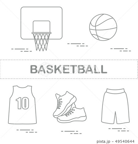 Sports uniform and equipment for basketball Sports uniform and equipment for basketball 49540644