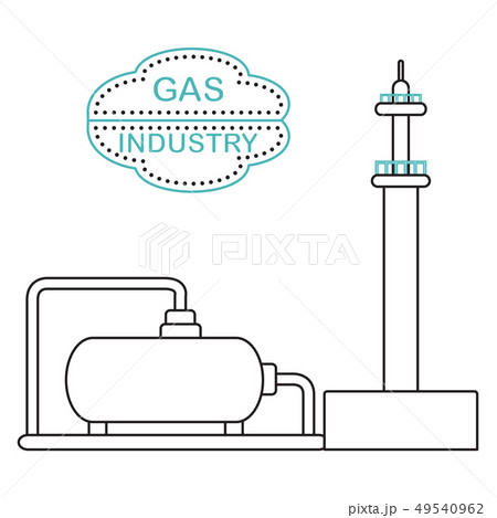 Gas processing plant Gas storage tank. 49540962