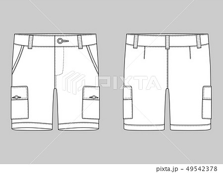 Men S Cargo Shorts Short Pants Technical Fashion Illustration Stock  Vector  Illustration of technical bermuda 260798819