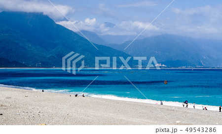 Hualien ocean of Taiwan. China. Beautiful blue sea 49543286