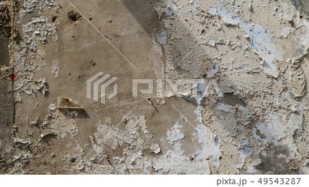 Old color peel off from concrete wall beautiful 49543287