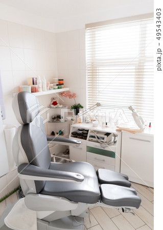 Professional pedicure chair, office for cosmetic procedures. Salon spa and beauty 49543403