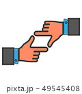 colored frame of fingers with hands 49545408