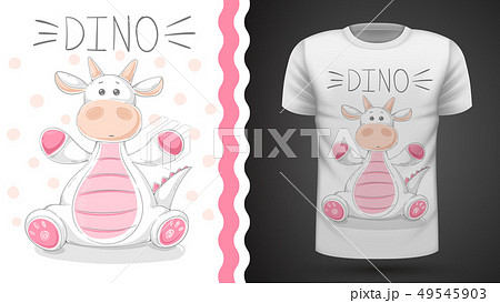 Funny dino - idea for print t-shirt Funny dino - idea for print t-shirt 49545903