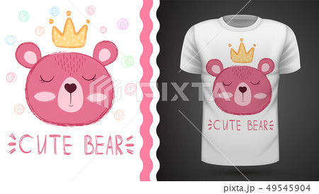 Bear princess - idea for print t-shirt 49545904