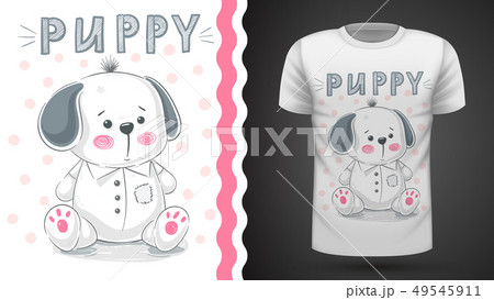 Dog, puppy - idea for print t-shirt. Dog, puppy - idea for print t-shirt. 49545911