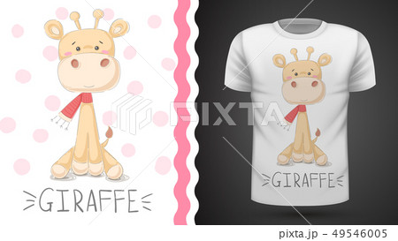 Cute giraffe - idea for print t-shirt 49546005