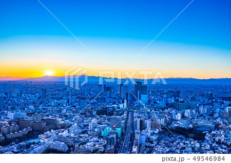六本木ヒルズからの展望 夕焼け 朝焼け イメージ 【東京都】 六本木ヒルズからの展望 夕焼け 朝焼け イメージ 【東京都】 49546984