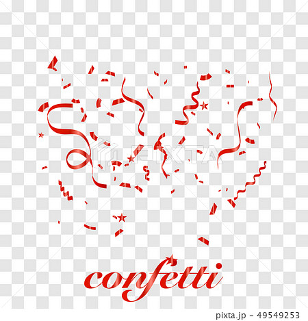 Falling shiny Red confetti 49549253