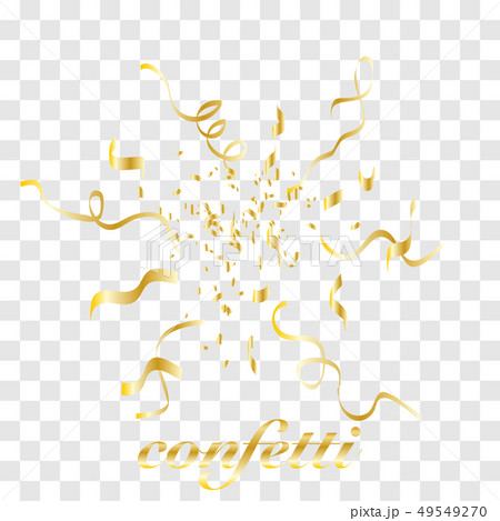 Falling shiny golden confetti 49549270