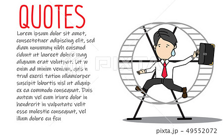 Businessman running in a hamster wheel 49552072