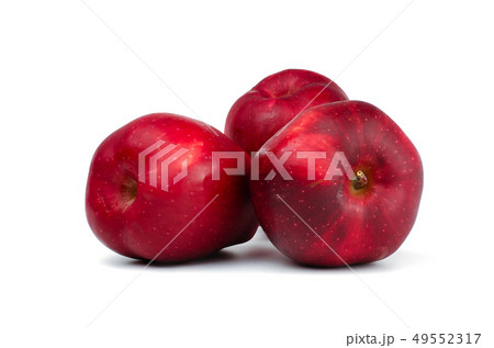 Fresh red apple isolated on white background. 49552317
