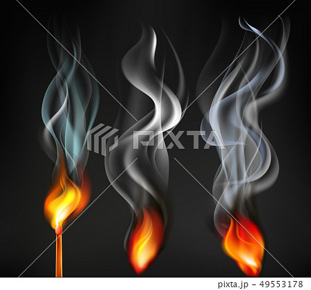 Vector cigarette smoke vector set Vector cigarette smoke vector set 49553178