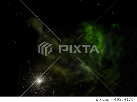 Star field in space and a nebulae. 3D rendering Star field in space and a nebulae. 3D rendering 49554179