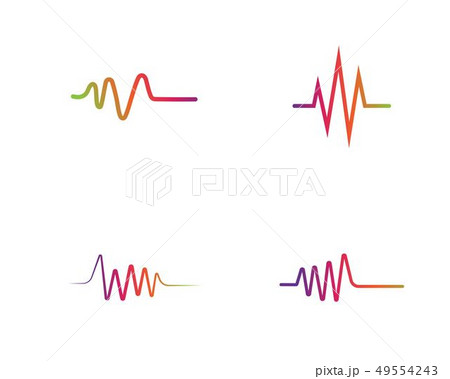 Sound waves vector illustration 49554243