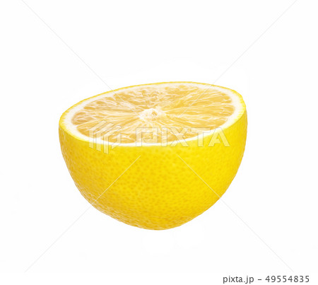 Slice of lemon isolated on white background. Slice of lemon isolated on white background. 49554835