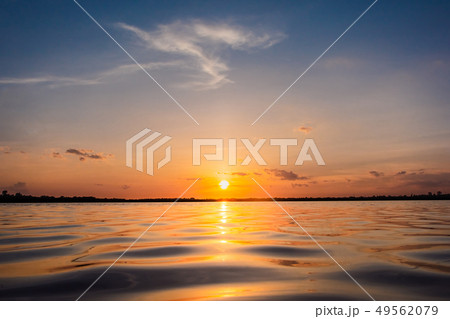 Sunset in the lake. beautiful sunset Sunset in the lake. beautiful sunset 49562079