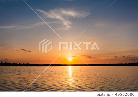Sunset in the lake. beautiful sunset Sunset in the lake. beautiful sunset 49562080