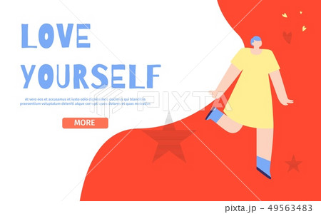 Love Yourself Landing Page Flash Contrast Style 49563483