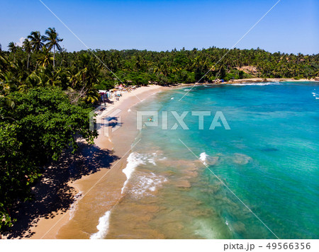 Hiriketiya Beach in Sri Lanka aerial view Hiriketiya Beach in Sri Lanka aerial view 49566356