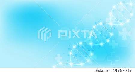 DNA strand background and genetic engineering or laboratory research. Medical technology and science 49567045