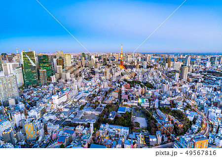 六本木ヒルズからの展望 夕焼け 朝焼け イメージ 【東京都】 六本木ヒルズからの展望 夕焼け 朝焼け イメージ 【東京都】 49567816