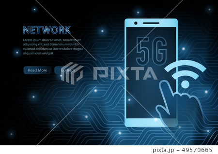 5G wifi wireless technology template background 49570665