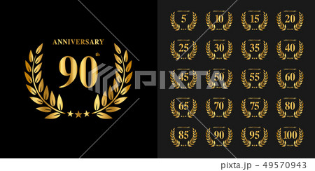 Set of anniversary logotype. Golden anniversary 49570943