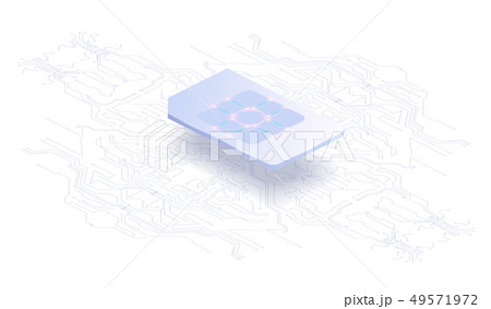 Abstract banner Embedded SIM concept. New mobile  49571972