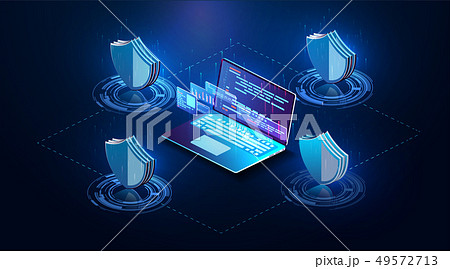 Isometric personal data protection web banner Isometric personal data protection web banner 49572713