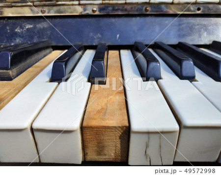 Old piano keys,music background 49572998