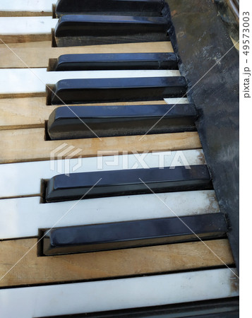 Old piano keys,music background 49573003