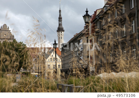 Old houses on  Old city streets. Tallinn. Estonia 49573106
