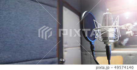 Studio microphone with shock mount and pop filter 49574140