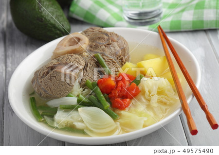 Hawaiian style beef shank soup with cabbage and Hawaiian style beef shank soup with cabbage and 49575490