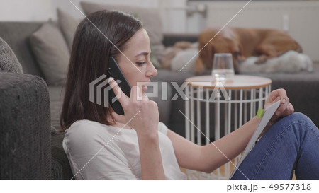 Young student learns for the college 49577318